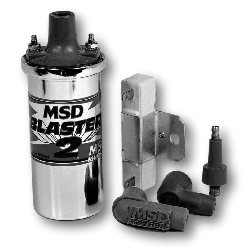 MSD Ignition Coil Chrome Blaster 2 - 45,000 Volts (Resister included)