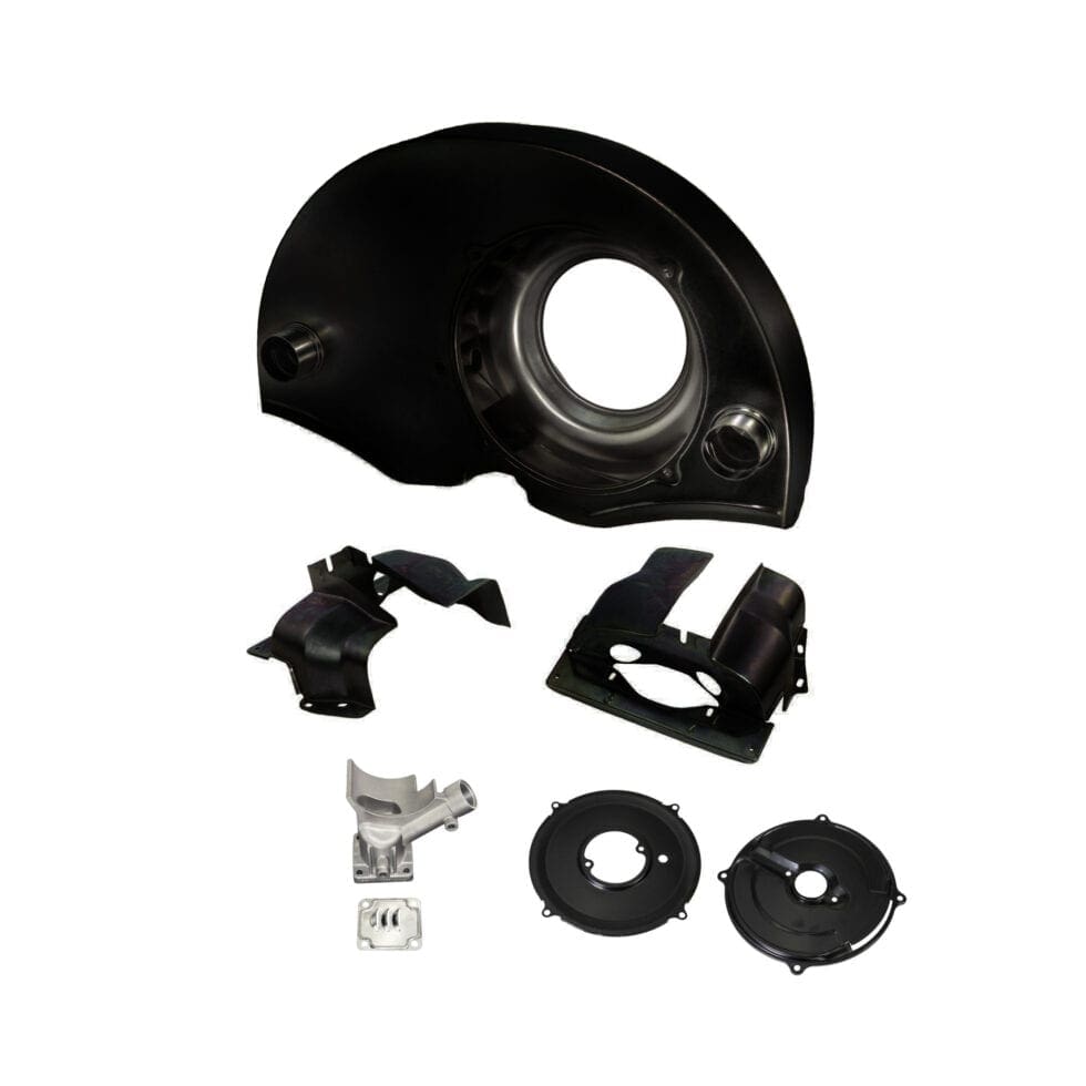 6Piece Fan Shroud Kit with Air Ducts Black SCAT VW