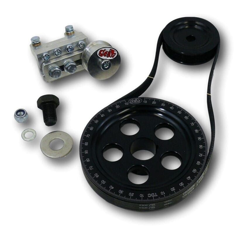 SCAT Billet Anodized Black VW Crank Pulley – 5 Hole Threaded – 80227E From RADKE