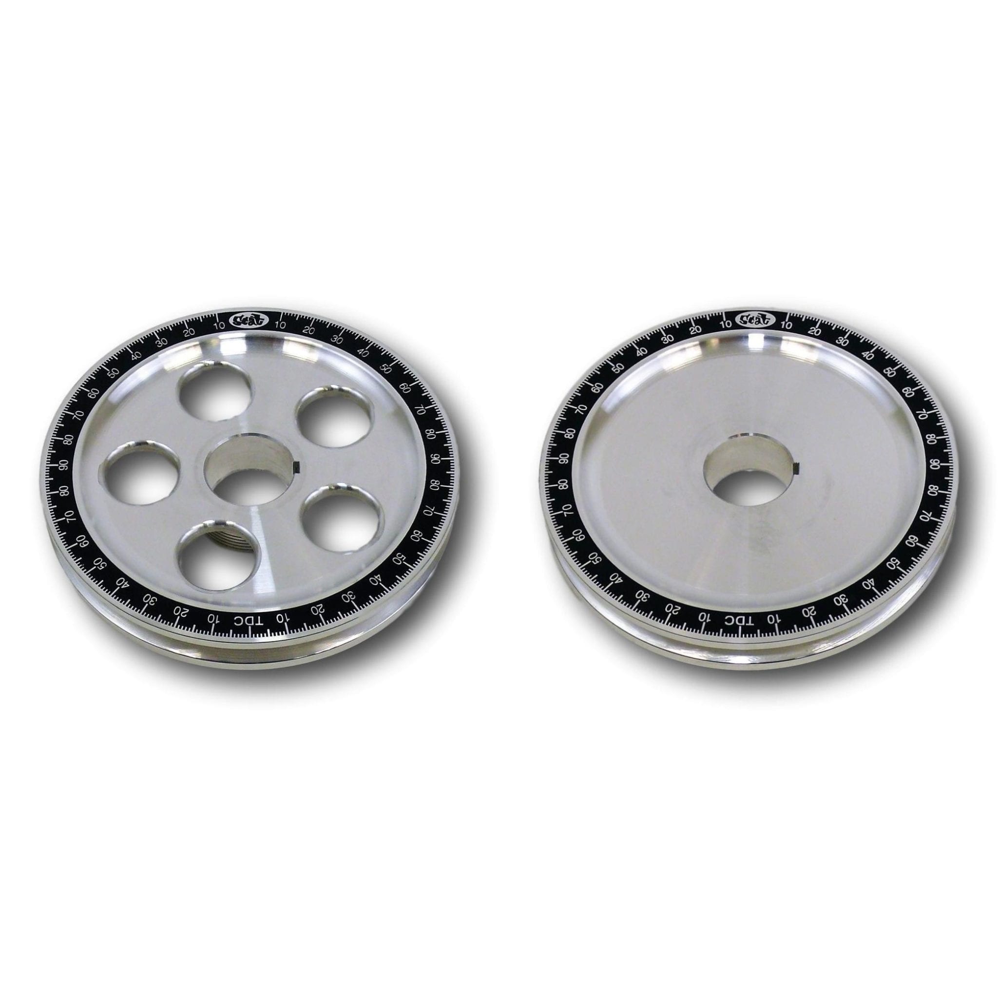 thumbnail image 2 of SCAT Billet Anodized Black VW Crank Pulley – 5 Hole Threaded – 80227E From RADKE 2 of 3