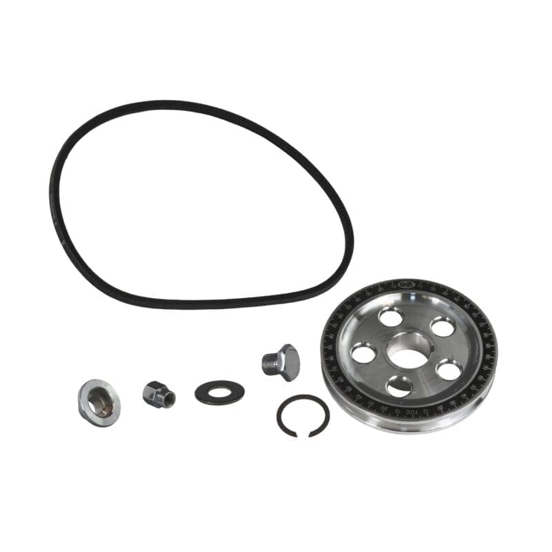 thumbnail image 2 of SCAT Billet Anodized Black VW Crank Pulley – 5 Hole Threaded – 80227E From RADKE 2 of 3