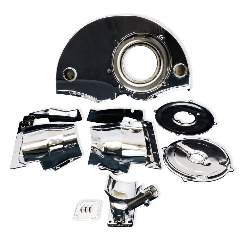 6Piece Fan Shroud Kit with Air Ducts Chrome SCAT VW