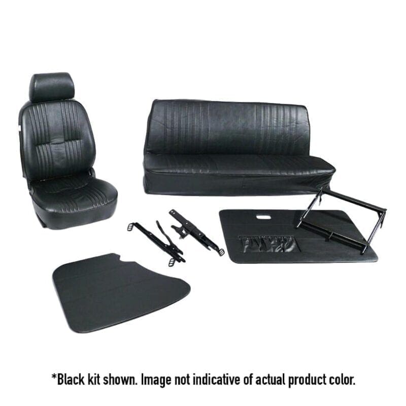 Pro-90 Interior Kit - VW T1 Karmann Ghia - Black Vinyl/Black Velour