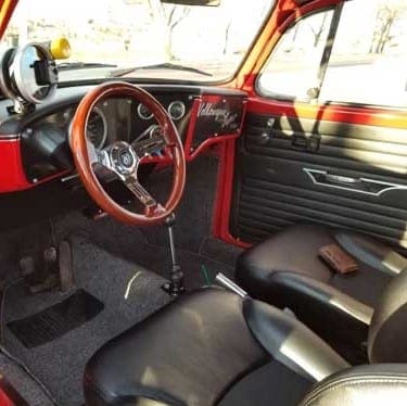 1974 Super Beetle interior with Procar by SCAT seats
