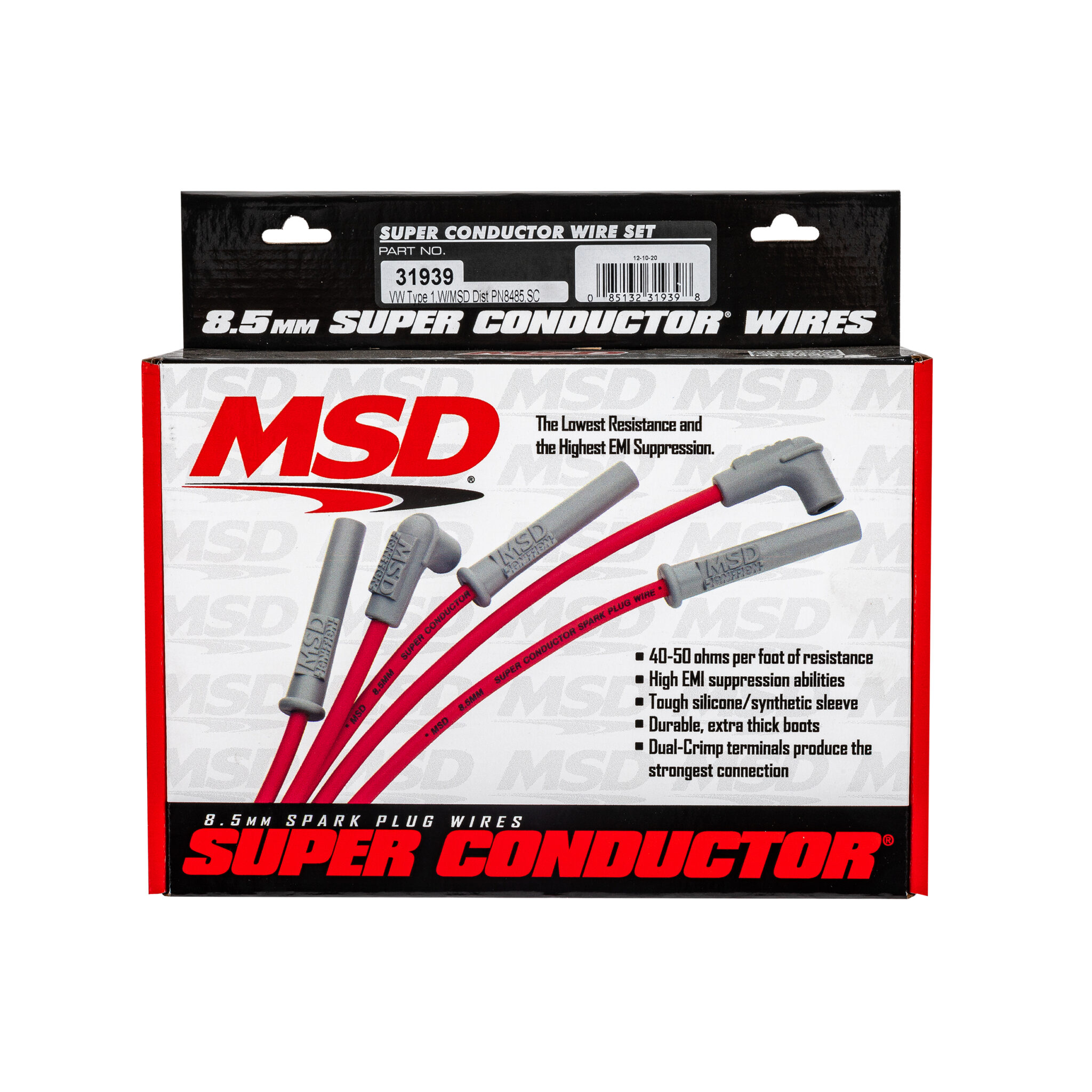 MSD 31939 8.5mm Super Conductor Spark Plug Wire Set 