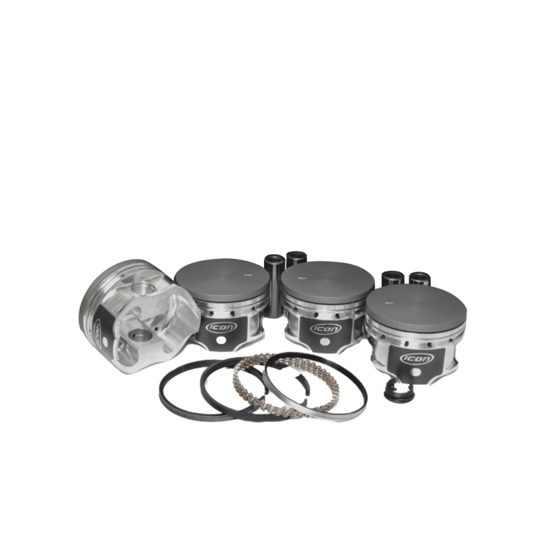 94 x 69 ICON Forged 4032 Piston Kit – Pistons, Rings, Clips & Pins